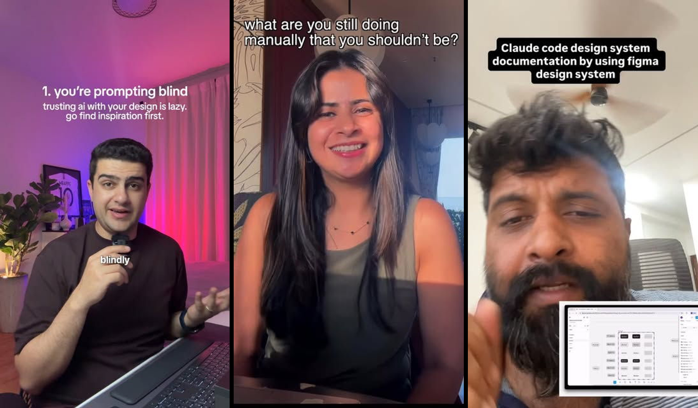 Person comparing authentic vs artificial user-generated content on smartphone screen with AI tools in background